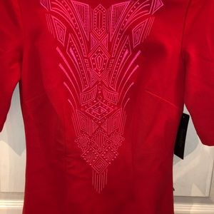 NWT Sz 0 $265 Laundry by Shelli Segal High Risk Red dress WOW!!!
